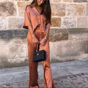 Zara Satin Matching Set